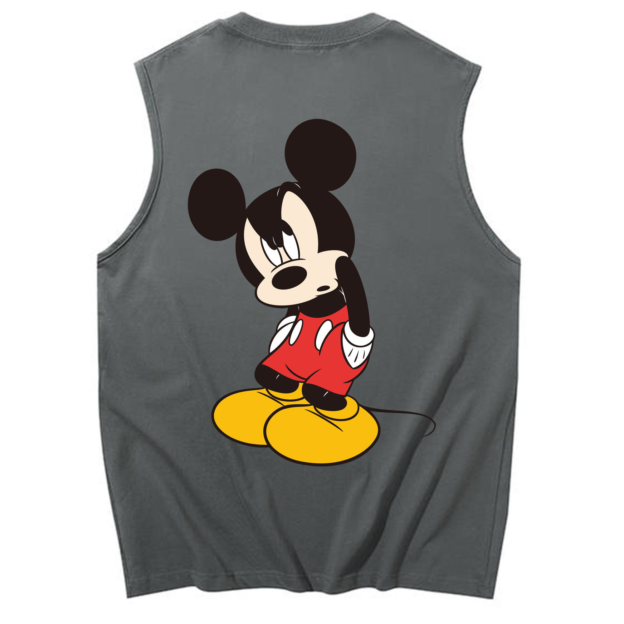 ミッキーマウス Mickey Mouse コットン100％タンクトップ（背面プリント）